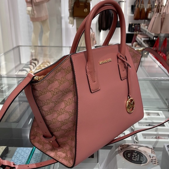 Michael Kors Avril Large Top Zip Satchel Shoulder Bag 
Rose - Picture 14 of 16